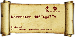 Keresztes Mátyás névjegykártya