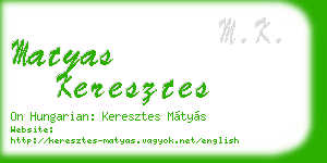 matyas keresztes business card